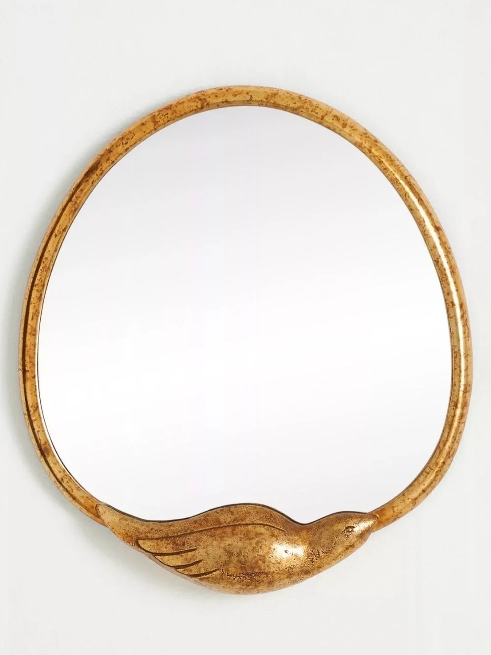 NEW Anthropologie Verne Bird Petite Round Gallery Wall Mirror, Brass